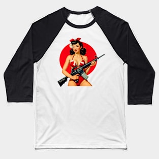 Pinup Girl Baseball T-Shirt